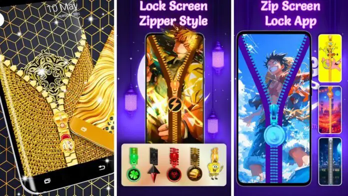Zipper Lock Screen App