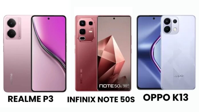 Realme P3 vs Infinix Note 50s vs OPPO K13