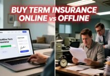 Buy Term Insurance Online Vs Offline Comparison- What Should You Choose? Buy Term Insurance Online Vs Offline Comparison