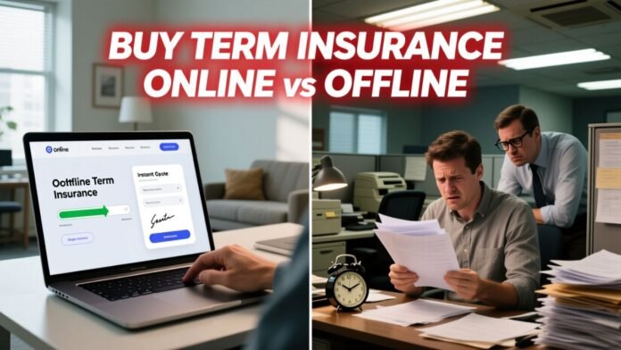 Buy Term Insurance Online Vs Offline Comparison