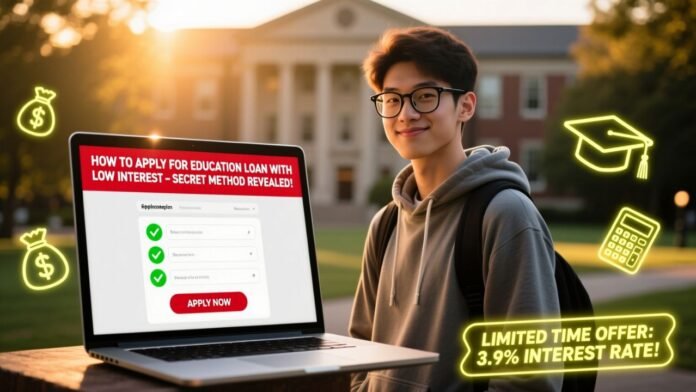 How To Apply For Education Loan With Low Interest