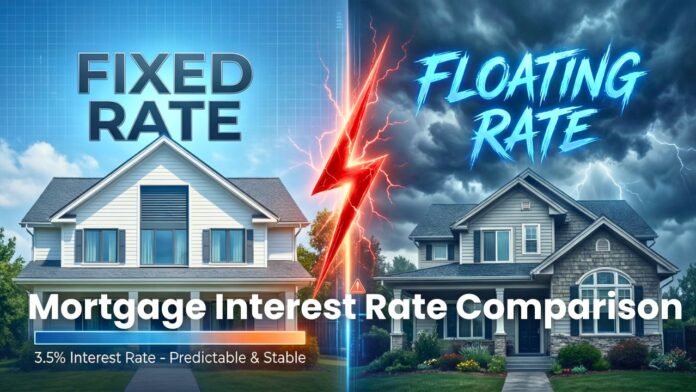 Fixed Vs Floating Mortgage Interest Rate Comparison