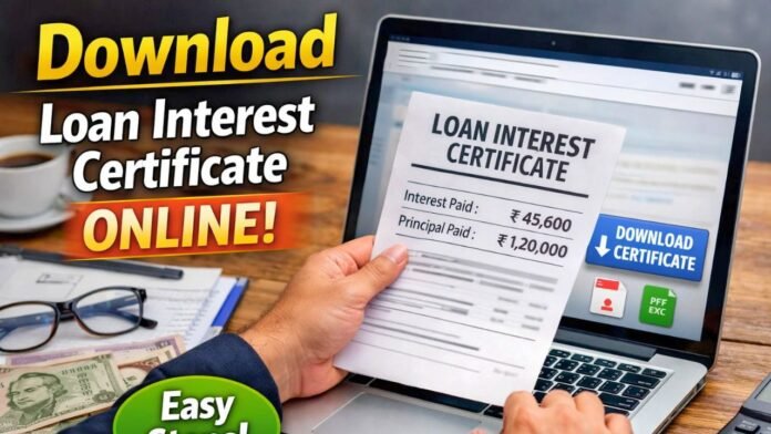 how to download loan interest certificate online