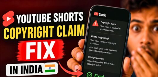Youtube Shorts Copyright Claim Fix In India