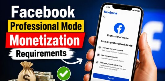 Facebook Professional Mode Monetization Requirements