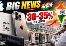 Apple Big News India: iPhone Production Could Reach 30-35% by 2031 Apple Big News India
