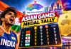 Asian Games 2026 Medal Tally: India Climbs to 5th as Philippines Holds 16th Place Asian Games 2026