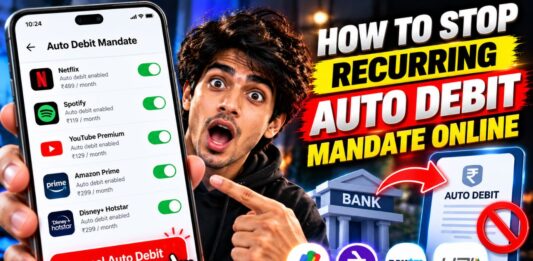 How to stop recurring auto debit mandate online