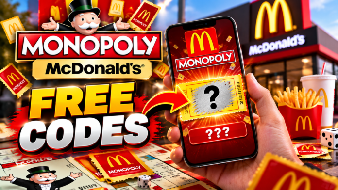 Monopoly McDonald’s Free Codes Reveal How to Get Free Monopoly Codes at McDonald's in 2026
